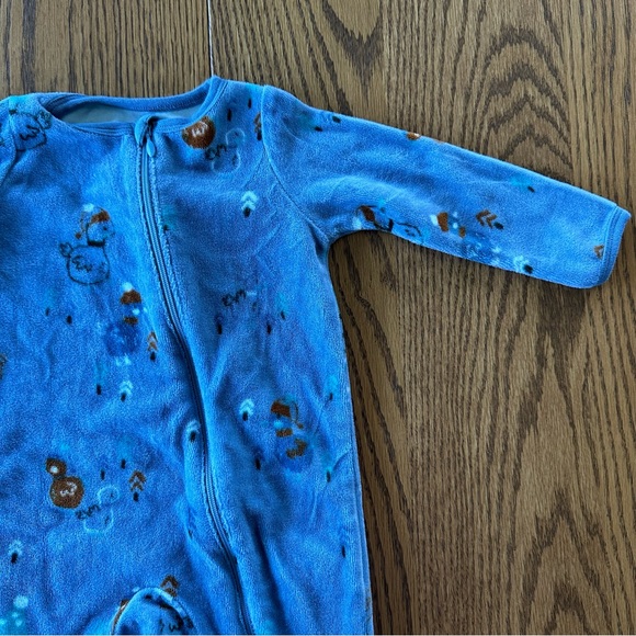 Souris Mini Grey Fleece Pajamas in Duck Print, size 6-9 months - Picture 4 of 11